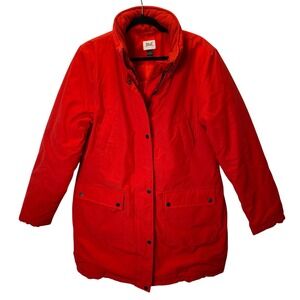 Everlast Sport Women's Parka Long Coat Size XL Cherry Red Winter Jacket